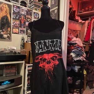 Eye Candy Danzig Black and Red Graphic Dress